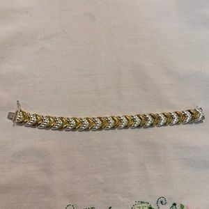 Two Toned Vintage Bracelet .925 Italian Made
